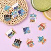 12Pcs 6 Styles Alloy Enamel Pendants FIND-YW0007-73-2