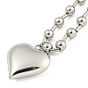 Non-Tarnish 304 Stainless Steel Heart Pendant Necklaces for Women NJEW-Z040-03P-2