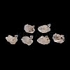 Raw Rough Natural Rose Quartz Stud Earrings EJEW-R148-01LG-02-1