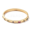 Brass Pave Colorful Glass Bangles for Women BJEW-Z061-25B-2