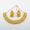 Teardrop Ethnic Style Alloy Rhinestone Bib Necklaces & Dangle Earrings Sets FS-WG1CE2C-01-3