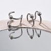 304 Stainless Steel 2 Line Round Clip on Nose Rings AJEW-A062-02P-5