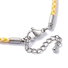 Polyester Cord Braided Bracelet Makings MAK-Z003-01P-18-3