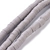 Flat Round Handmade Polymer Clay Beads LS-CLAY-XCP0001-08-1
