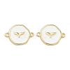 Ocean Brass Enamel Connector Charms KK-C251-05G-01-2