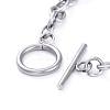 Tarnish Resistant Unisex 304 Stainless Steel Cable Chain Bracelets LS-BJEW-P245-39P-3