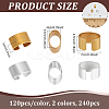 240pc 2 Style Alloy Hair Coil Cuffs FIND-PH0026-89-2