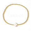 Brass Round Beads Stretch Bracelets VH4184-4-1
