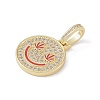 Brass Micro Pave Cubic Zirconia Pendants ZIRC-NH0001-01G-01-2