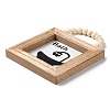 Wooden Square Wall Pendant Decorations HJEW-Z004-01A-3