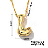Simple and Stylish Brass Letter Pendant Satellite Chain Necklaces for Women Men GF2554-12-1