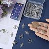 40Pcs 2 Styles Religion Alloy Crystal Rhinestone Connector Charms FIND-SC0007-91-3