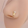 Brass Pave Clear Cubic Zirconia U Shaped Clip on Nose Rings FS-WG40E45-09-1
