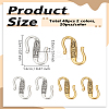 40Pcs 2 Colors Tibetan Style Alloy S-Hook Clasps FIND-LP0008-34-2