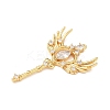 Brass Micro Pave Clear Cubic Zirconia Pendants KK-H526-04A-G-2