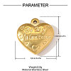 304 Stainless Steel Pendants STAS-OY010-76G-2