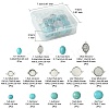 DIY Synthetic Turquoise Oval/Half Round Tibetan Style Alloy Connector Charms Making Kit DIY-FS0006-14-4