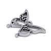 Rack Plating Alloy Enamel Pendants PALLOY-F018-15B-02-2