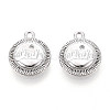 Brass Micro Pave Clear Cubic Zirconia Charms KK-N267-15P-1