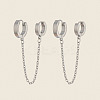 304 Stainless Steel Double Hoop Earrings LS-MR5032-1