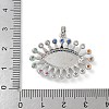Rack Plating Brass Micro Pave Cubic Zirconia with Enamel Pendants KK-G515-46P-3