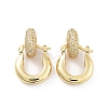 Rings Brass with Cubic Zirconia Dangle Hopp Earrings EJEW-Q811-34G-1