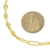 Brass Paperclip Chain Coffee Bean Chain Necklaces NJEW-JN05578-3