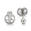 Tarnish Resistant 201 Stainless Steel Barbell Cartilage Earrings EJEW-R147-33-1