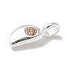 925 Sterling Silver Cubic Zirconia Moon Charms STER-R002-02S-01-2