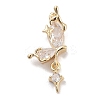 Brass Pave Clear Cubic Zirconia Pendants LS-KK-Z061-14G-02-1