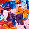 24Pcs 6 Colors Bowknot Handmade Polyester Ornament Accessories AJEW-TA0001-64-3