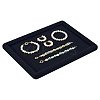 Rectangle Wood Covered with Velvet Jewelry Display Trays for Earrings Rings Necklaces Bracelets ODIS-WH0043-178B-02-1
