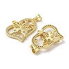 Rack Plating Brass Micro Pave Cubic Zirconia Pendants KK-F869-23G-2