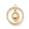 Brass Micro Pave Cubic Zirconia Pendants KK-G519-05G-01-1