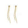 304 Stainless Steel Cubic Zirconia Tassel Earrings WGD0BF9-01-5