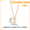 304 Stainless Steel Letter Pendant Necklaces NJEW-LP0001-53X-G-2