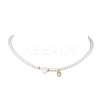 Brass Micro Pave Grade AAA Cubic Zirconia Letter Pendant Necklaces NJEW-JN04771-15-1