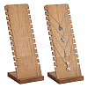Cedarwood Jewelry Slan Back Pendant Necklace Organizer Display Stands ODIS-WH0078-23-1