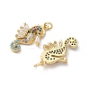 Brass Micro Pave Cubic Zirconia Pendants KK-D502-26J-G-2