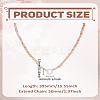 1Pc Glass Rondelle Beaded Necklaces NJEW-LP0007-23O-2