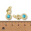 Brass Micro Pave Cubic Zirconia Pendants KK-A197-13G-3