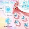 10Pcs Two Tone UV Plating Rainbow Iridescent Acrylic Beads TACR-YW0002-33G-3