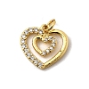 Brass Micro Pave Cubic Zirconia Pendants KK-I360-007G-01-1
