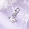 Acrylic Imitation Pearl Heart with Alloy Wings Pendant Decorations HJEW-JM03986-1