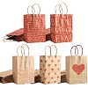 12Pcs 5 Styles Valentine's Day Heart Printed Paper Bags CARB-FS0001-07-2