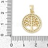 Rack Plating Brass Micro Pave Cubic Zirconia Pendants KK-H509-20G-02-3