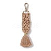 Handmade Macrame Nylon Thread Pendant Decorations HJEW-P019-06G-02-2