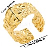 Textured 304 Stainless Steel Open Cuff Ring for Unisex MC1098-2-1