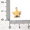 304 Stainless Steel Star Pendants STAS-Q348-19G-3
