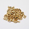 PVD Vacuum Plating Brass Lobster Claw Clasps for Jewelry Necklace Bracelet Making LS-KK-I599-10mm-G-RS-2